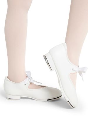 Girls Shuffle Tap Shoe Black Patent