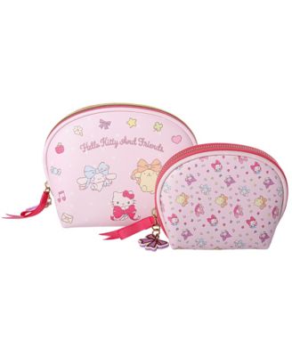Sanrio Friends Large and Small Dome Cosemtic Travel Bag Set