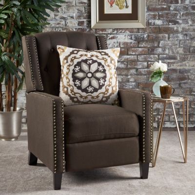 Streamdale Classic Coffee Fabric Push Back Chair