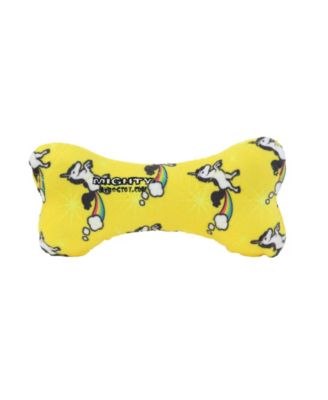 Medium Bone Unicorn, Durable Squeaky Dog Toy