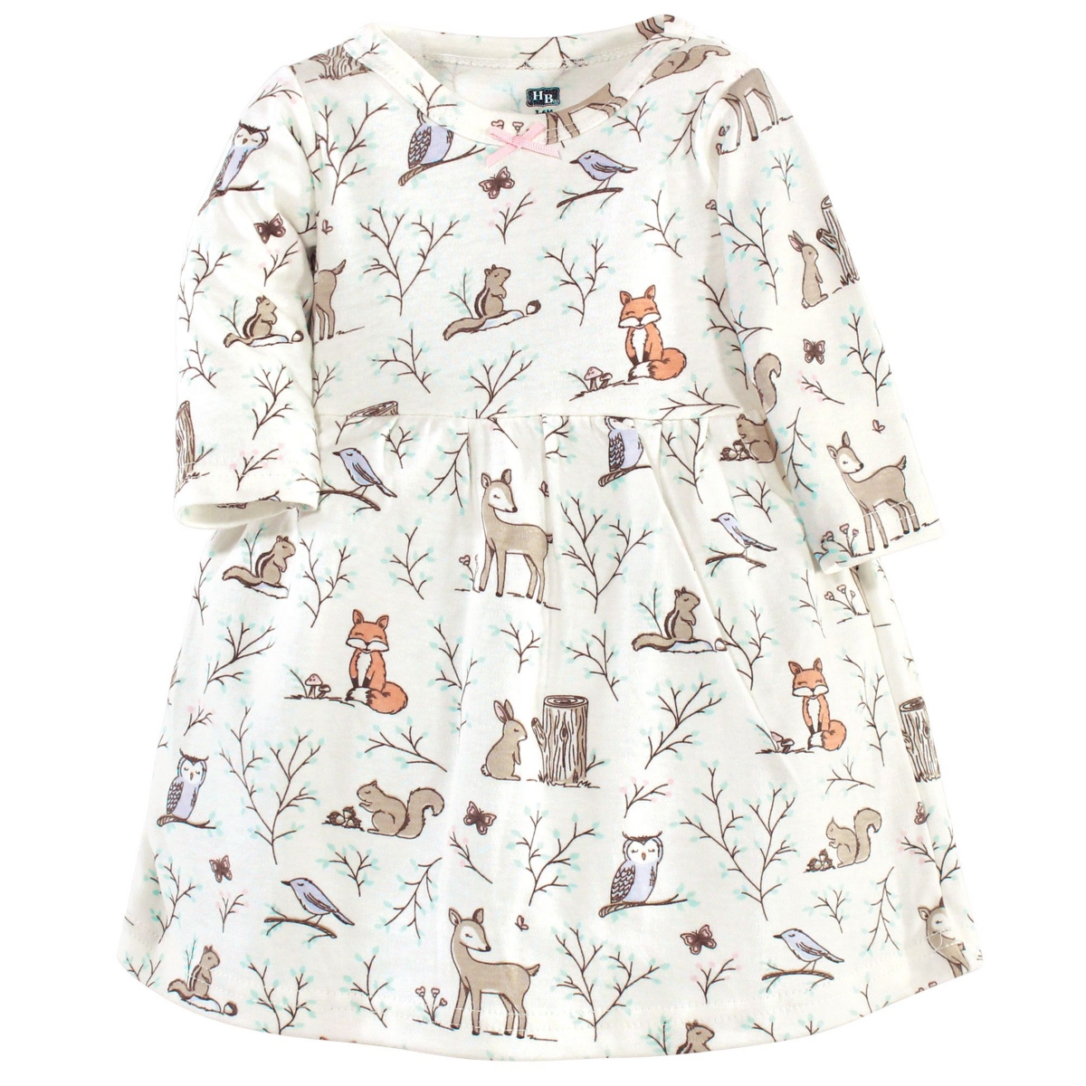 Hudson Baby Baby Girls Hudson Cotton Long-Sleeve Dresses 2pk,- Enchanted forest