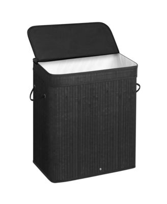 26.5 Gallon Laundry Hamper with Lid and Handles, Dove Grey