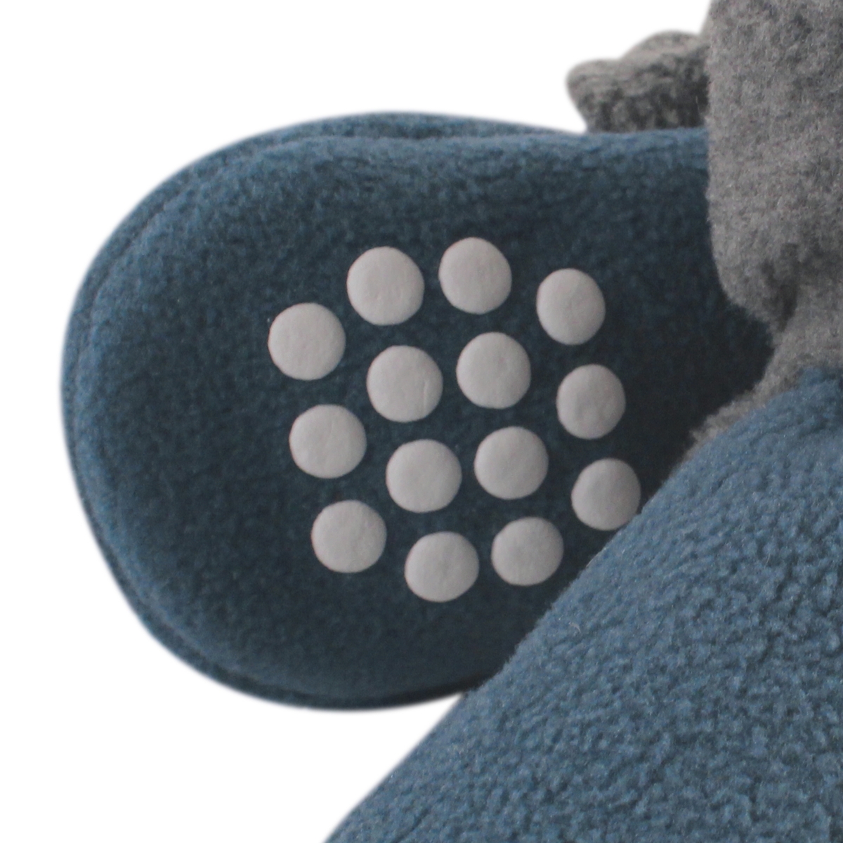 Luvable Friends Baby Boys Baby Cozy Fleece Booties,- Coronet blue heather charcoal