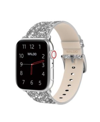 Waloo Leather Bling Band For Apple Watch - Silver 25$