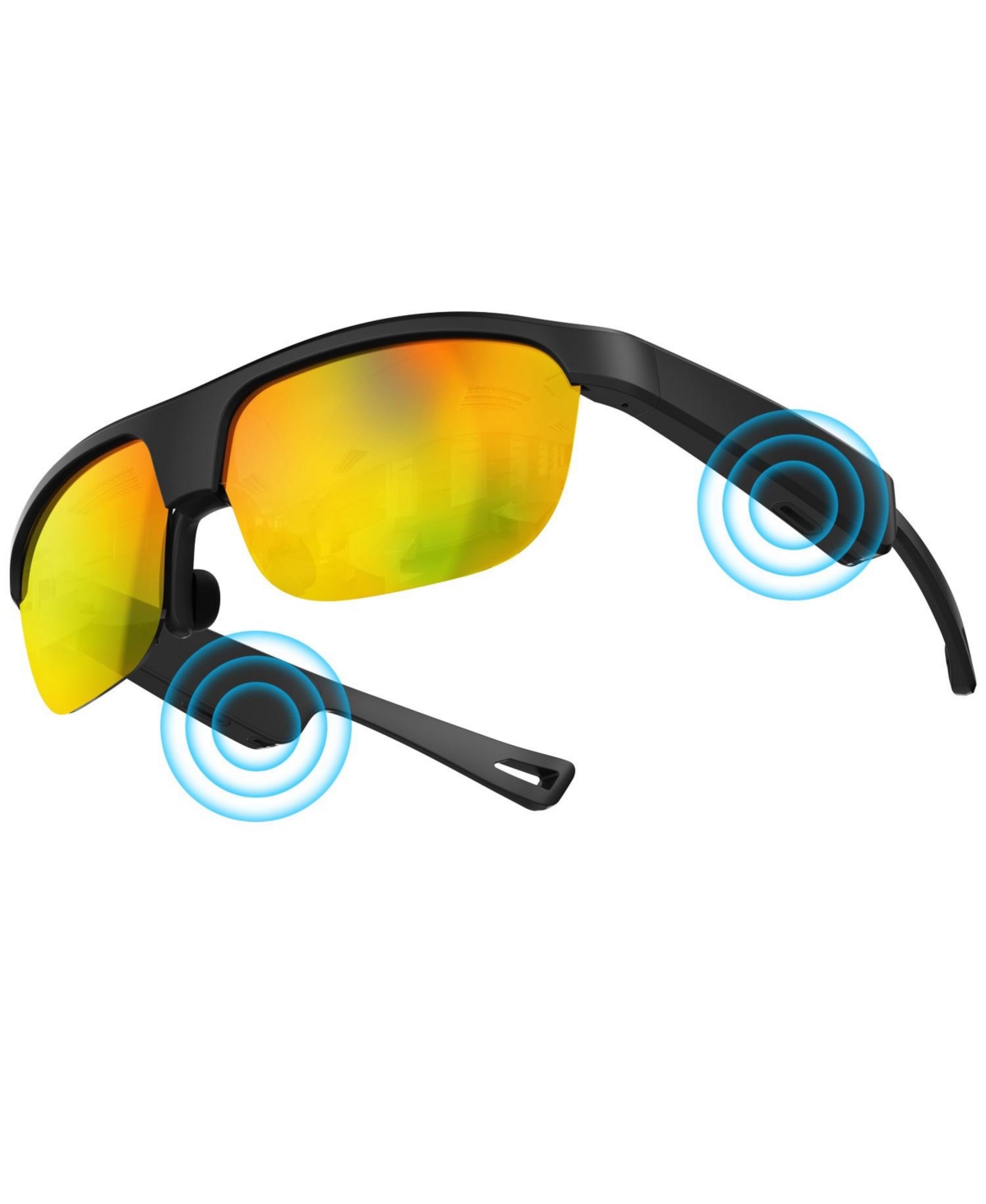 Alpha Digital Polarized Bluetooth Smart Glasses w/ Mic, Open-Ear Audio, IP65 & 5-Hr Battery