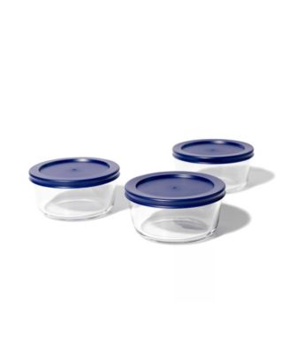 12-Piece 2 Cup Round Food Storage and Meal Prep Container Set