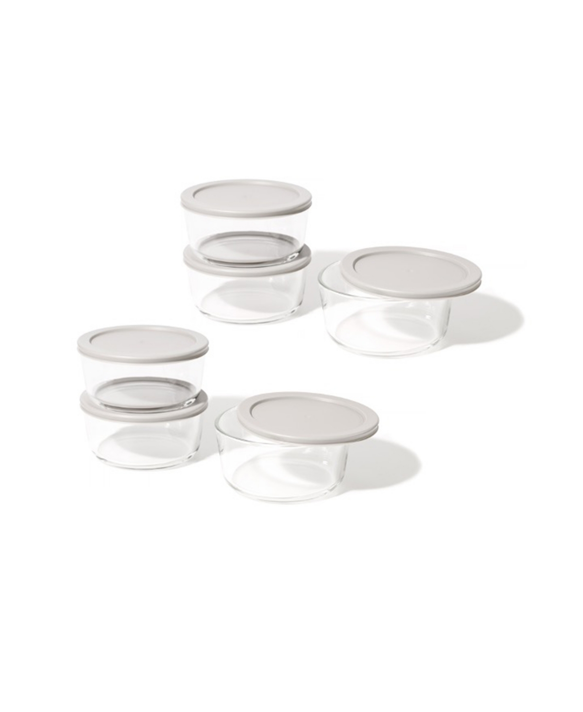 Dura Living 12-piece 4 Cup Round Food Storage And Meal Prep Container Set In Gray