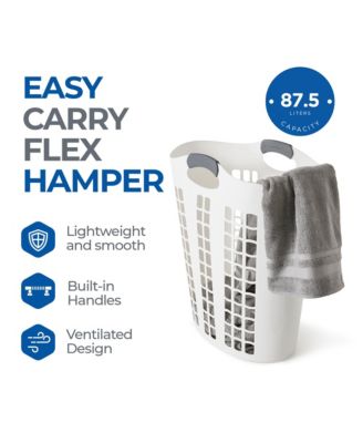 Easy Carry Flex Hamper, Ventilated Laundry Basket with Handles