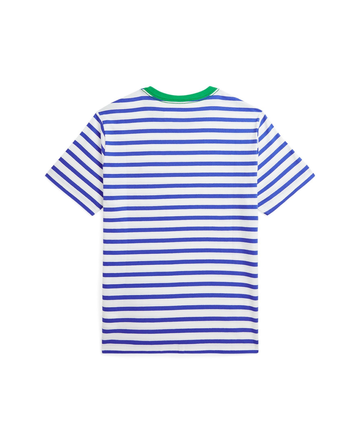 Polo Ralph Lauren Big Boys Striped Cotton Jersey Ringer Tee -Travel Blue