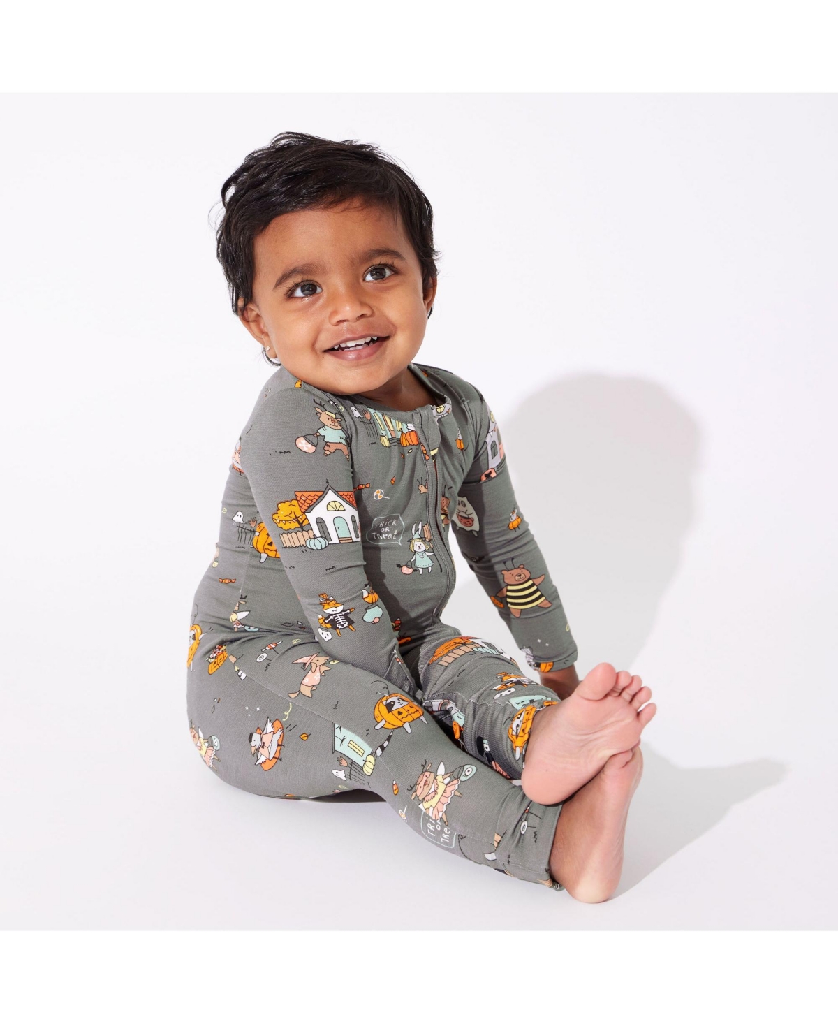 Bellabu Bear Baby Unisex BabyConvertible Footie - Trick or treaters