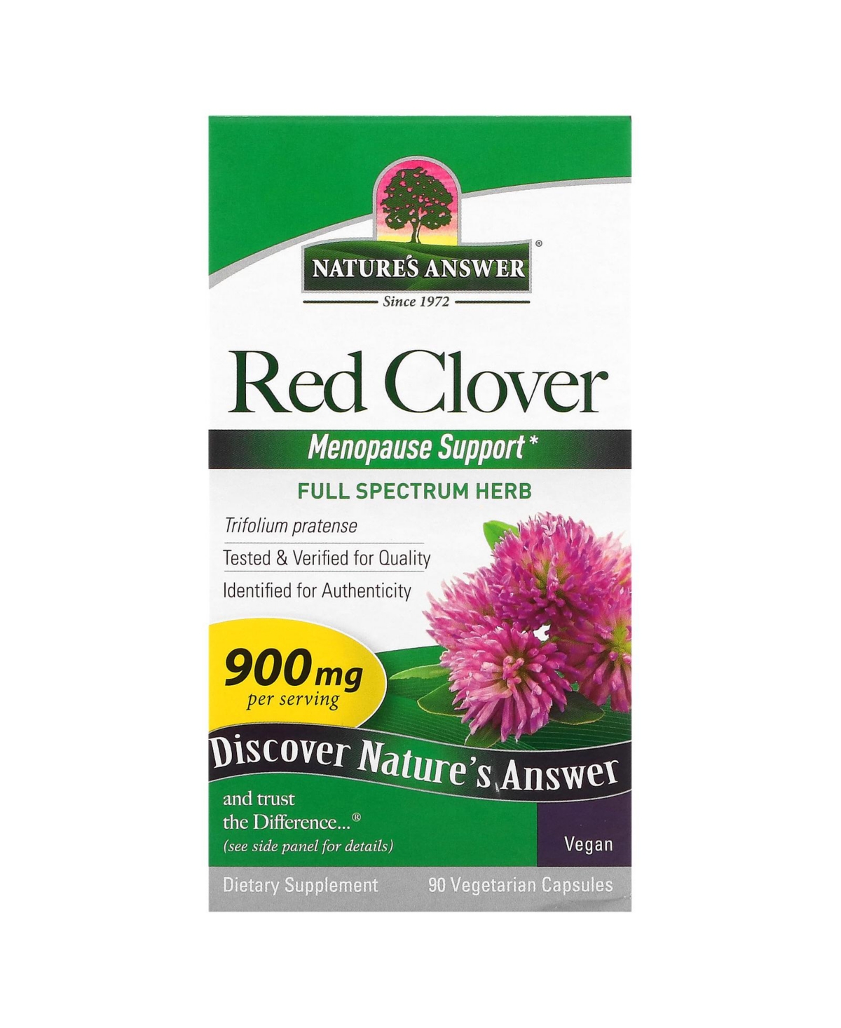 Red Clover 900 mg - 90 Vegetarian Capsules - Assorted Pre-pack (See Table 9