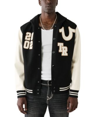 True Religion - Men's Colorblocked Hooded Varsity Jacket