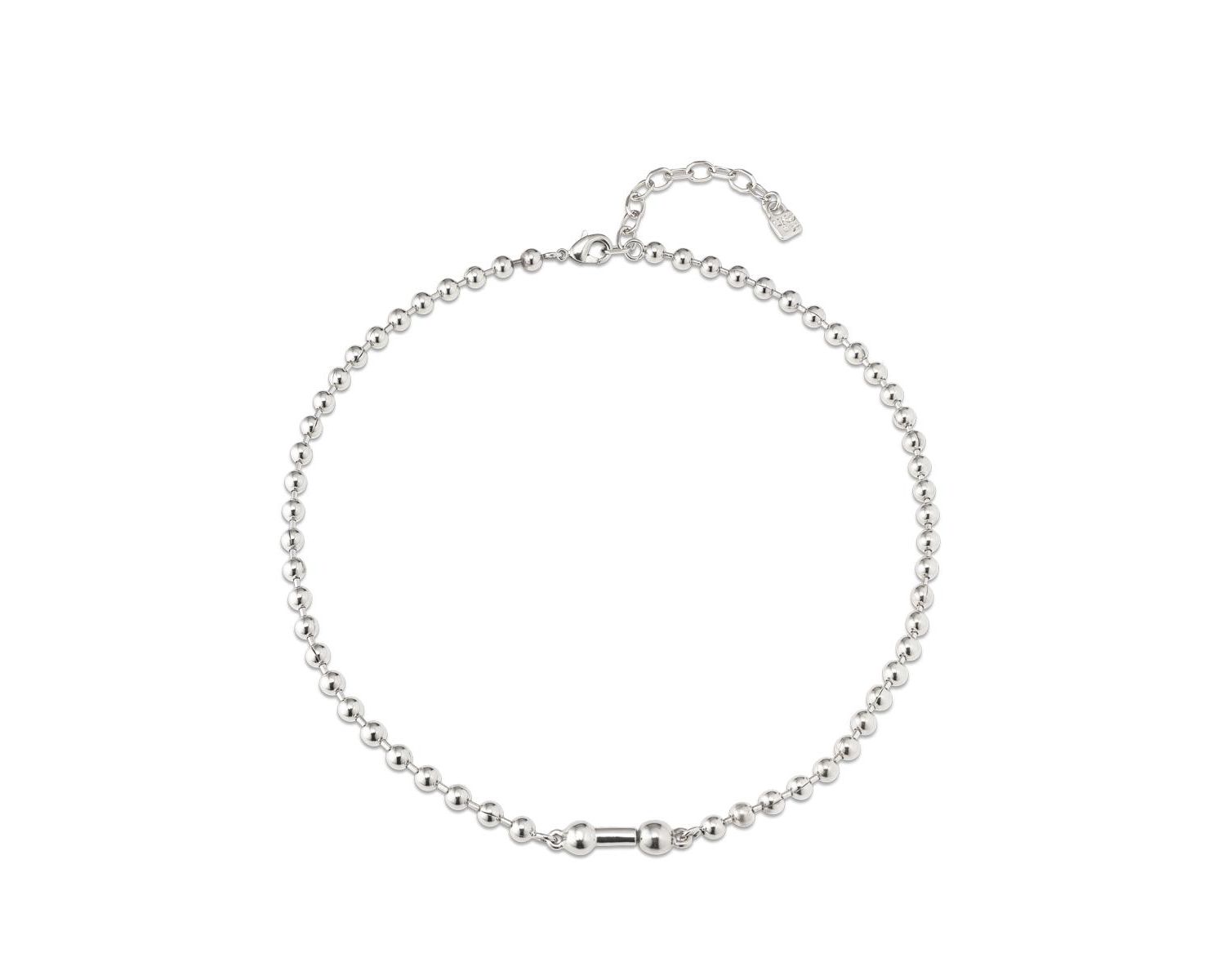 Sterling Silver Cylindrical Charm Necklace