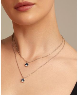Sterling Silver Metal Alloy Double Chain Necklace