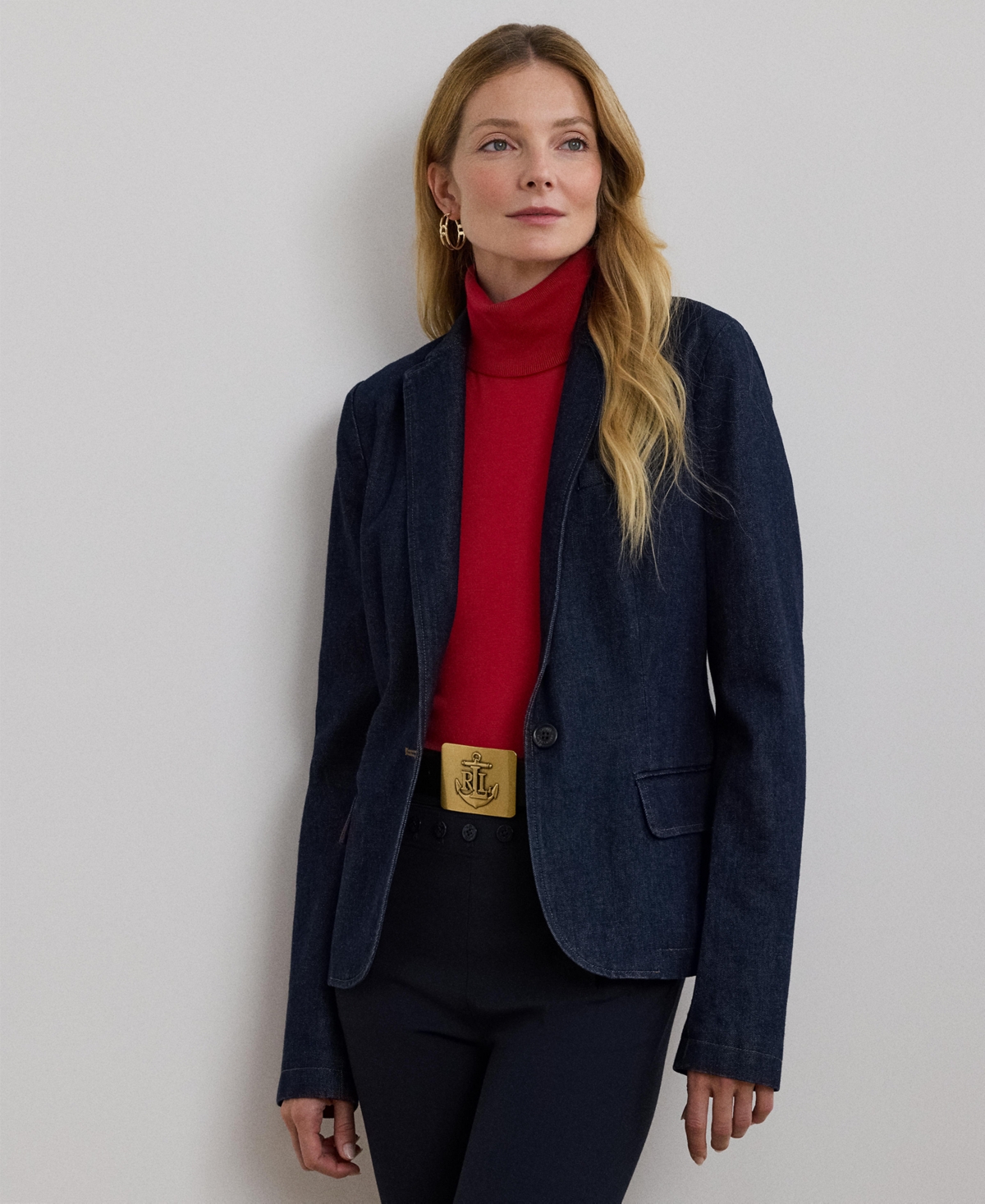 RALPH LAUREN WOMEN'S DENIM BLAZER