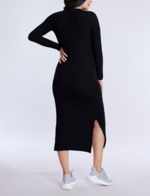 Maternity Crew Neck Rib Knit Long Sleeve Column Dress - Motherhood