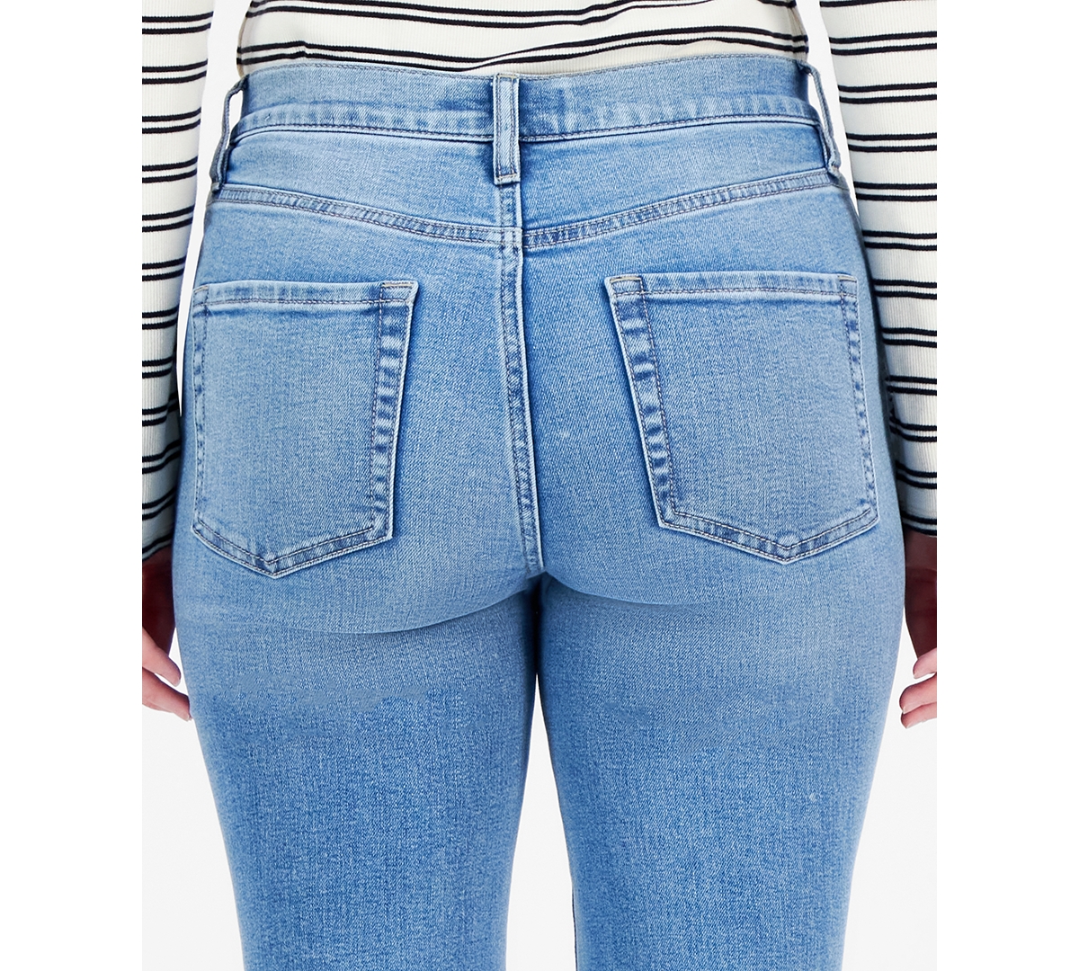DKNY JEANS WOMEN'S HIGH-RISE FLARE TROUSER JEANS 