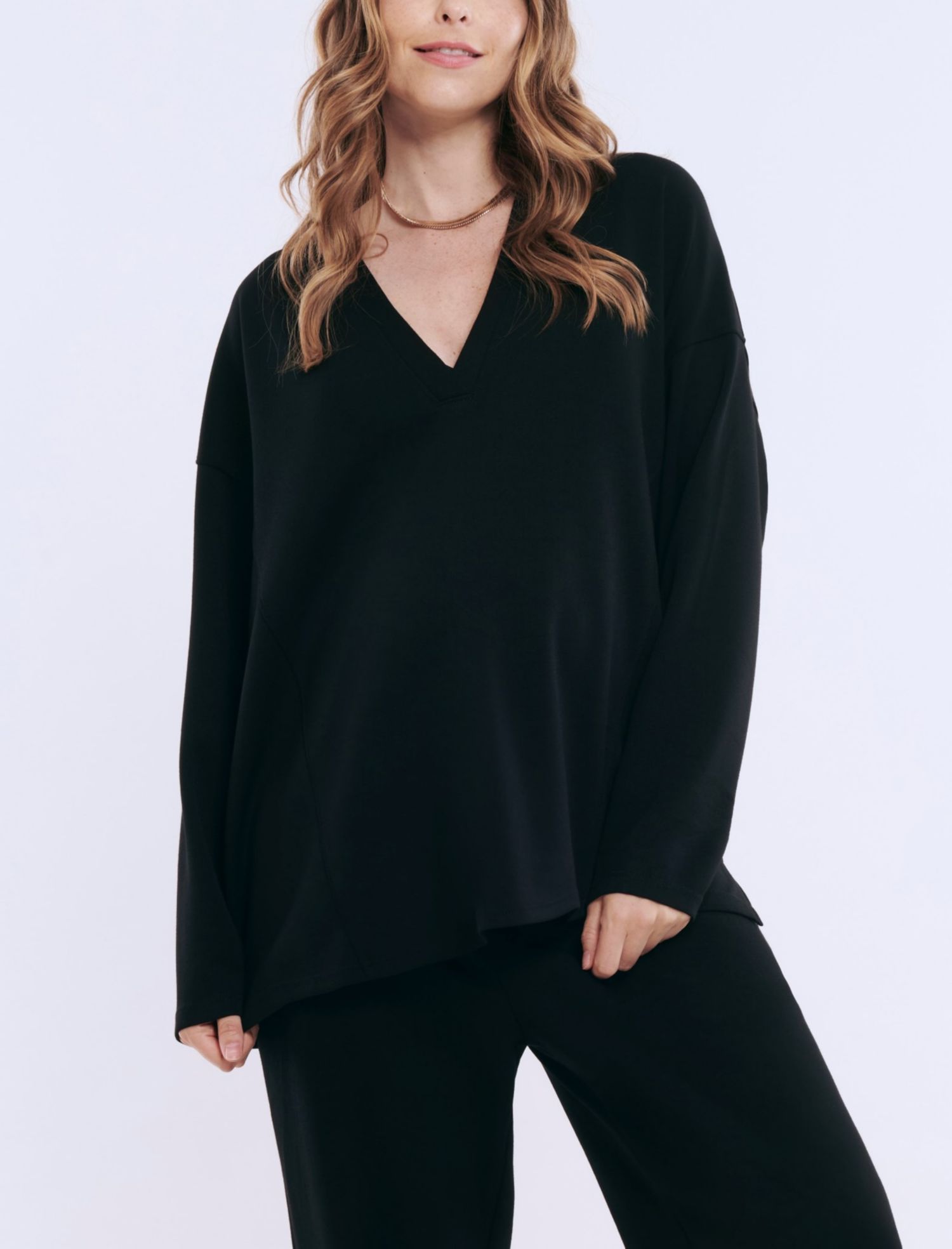 Women's V-Neck Pullover Scuba Hoodie - Motherhood