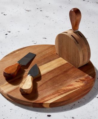 5-Piece Acacia Round Serving Board Set