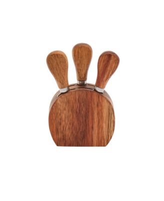 5-Piece Acacia Round Serving Board Set