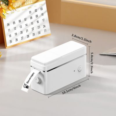 POLONO P31S Label Maker: Portable Bluetooth Thermal Printer w/ Tape, Templates – For Home, Office, Storage & Stickers – Blue.