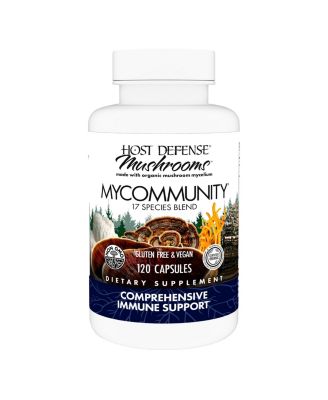 MyCommunity Capsules - 17 Species Blend Mushroom Supplement for Immune Support - Herbal Aid with Lion's Mane, Reishi. Chaga, Cordyceps, Turkey Tail & More