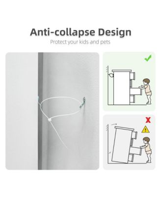5 Drawers Dresser for Bedroom, White Dresser with Wide Drawers, Wood Chest of Drawers, Tall Dresser for Bedroom