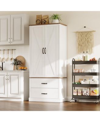 Kitchen Cabinet with Drawers and Door Cabinets, High Pantry Cabinets for Kitchen, Dining Room, Living Room