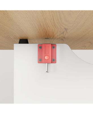 Folding Dining Table, Drop Leaf Dining Table with 6 Wheels and 2-Layer Storage Shelf, Space Saving Dining Table for Small Spaces Collapsible Expandable Rectangle for Dining/Kitchen Room