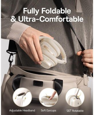 Wireless Headphones Noise Cancelling Over-Ear Bluetooth Headphones H1s, White