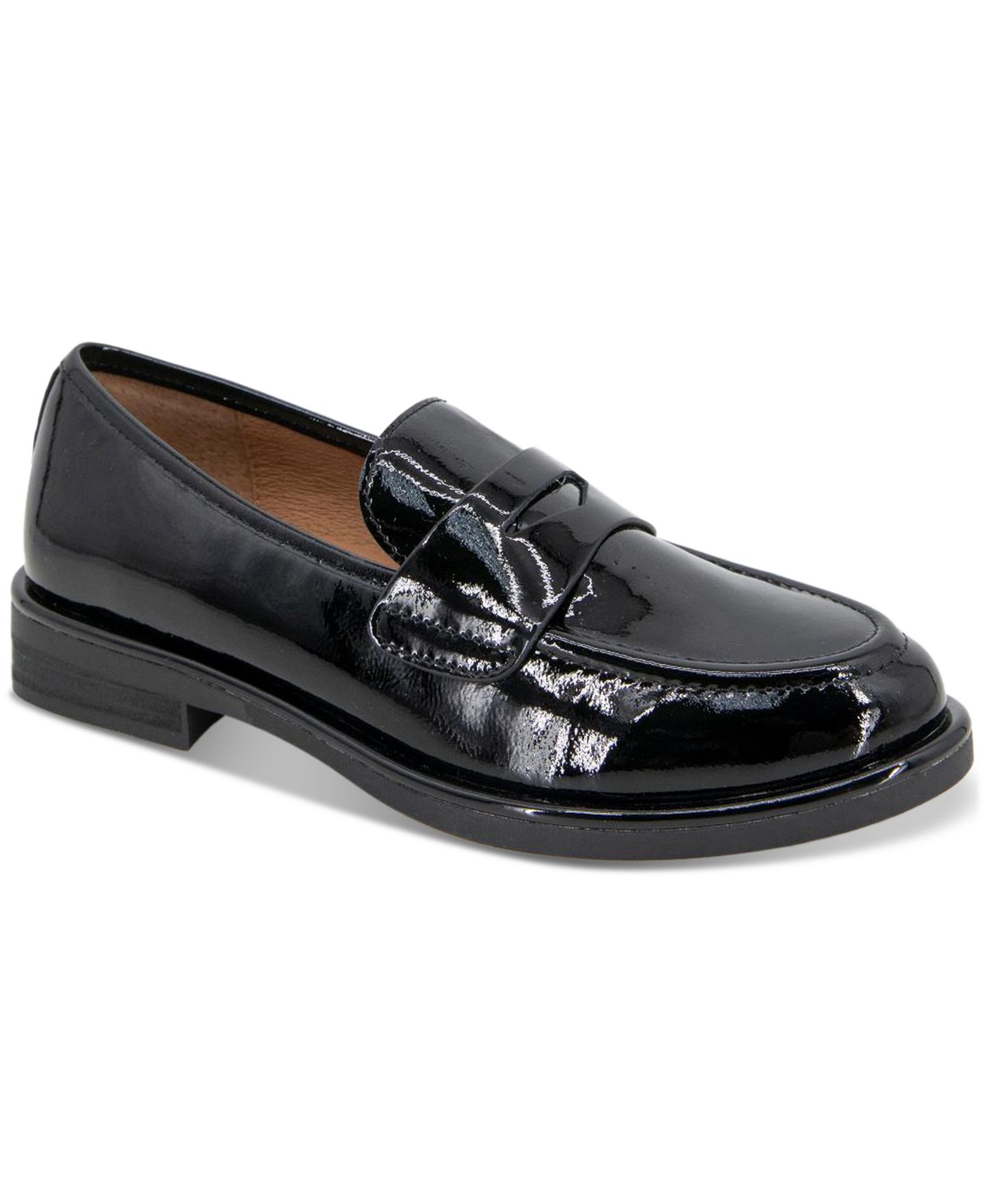 Женские туфли Gentle Souls Cybil Loafer Flats, цвет: Чёрная лаковая кожа — фото 1
