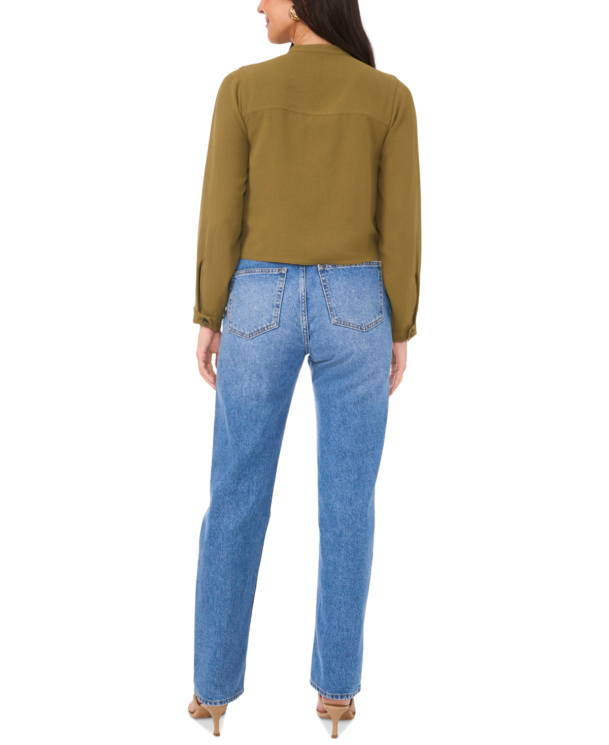 VINCE CAMUTO WOMEN'S DOUBLE-BREASTED CROPPED JACKET 