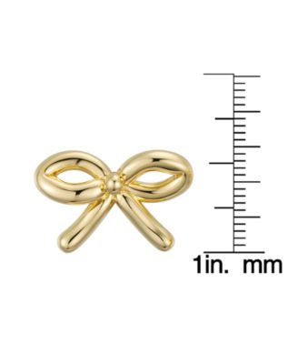 Gold-Plated Bow Stud Earrings