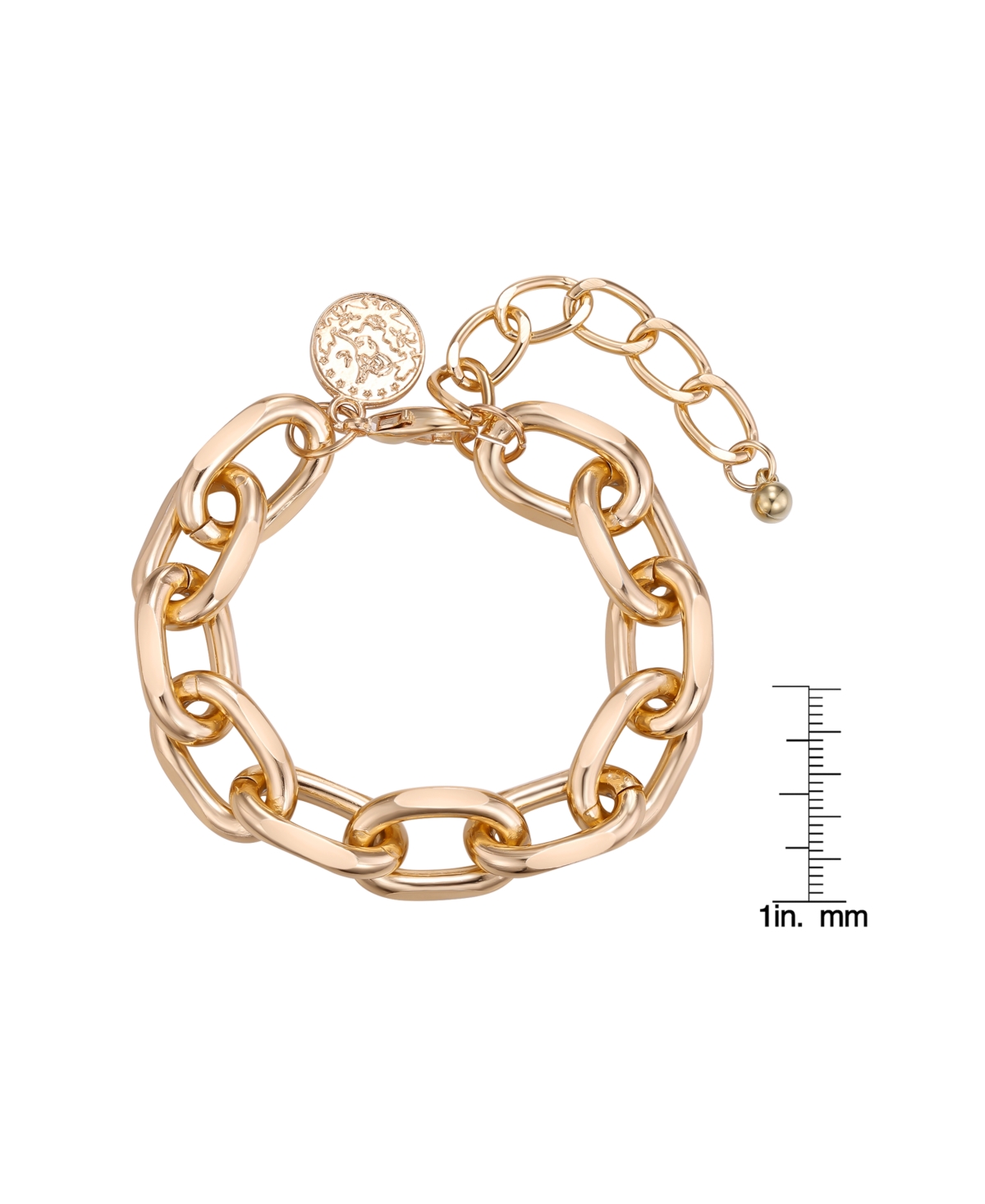 Macy's Gold-plated Link Chain Bracelet And Bangle In Gold