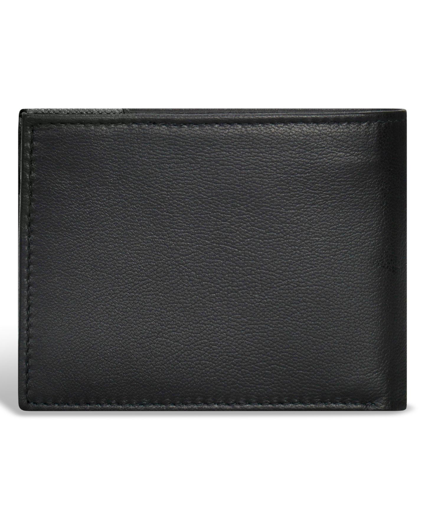 Мужской кошелёк CHAMPS Iconic Collection Leather Top Wing Wallet, цвет: Чёрный — фото 2