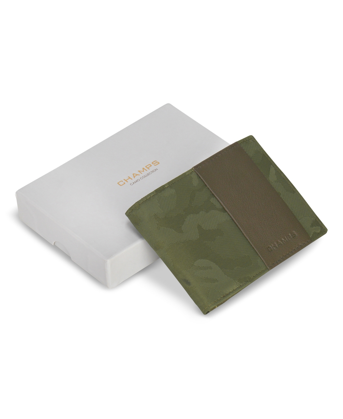 CHAMPS MEN'S CAMO COLLECTION LEATHER BI-FOLD WALLET 