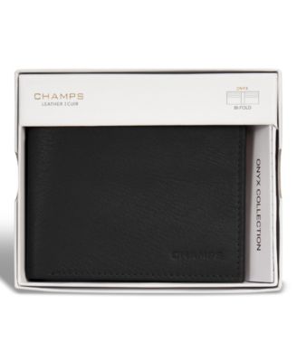Men's Onyx Collection Leather Bi-Fold Wallet