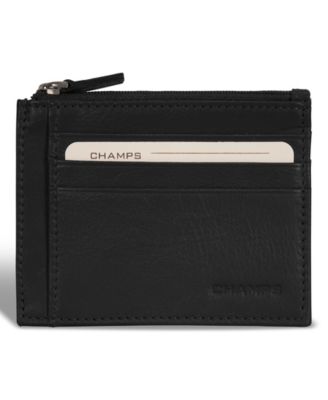 Men's Onyx Collection Leather Zip Card Case