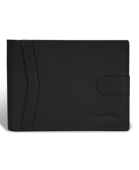 CHAMPS Men's Onyx Collection Leather Access Center Wing Wallet