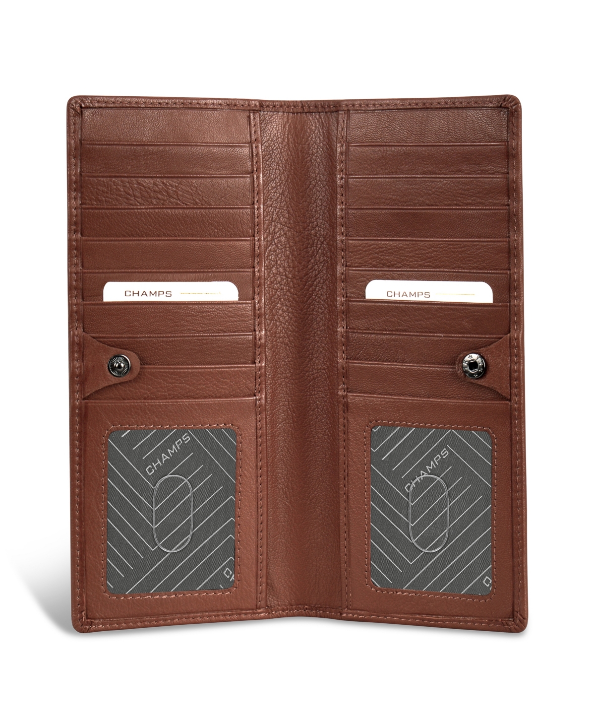 Shop Champs Men's Onyx Collection Leather Breast Wallet In Brown