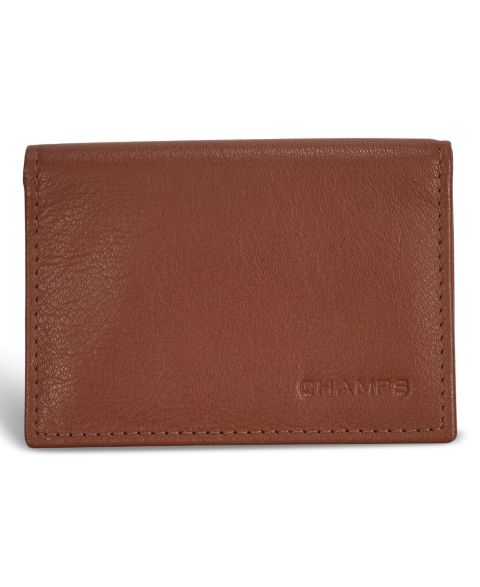 CHAMPS Men's Onyx Collection Leather Card Case