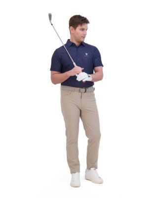 Men's Stipple Dash Tech Jersey Sports Fit Polo Shirt