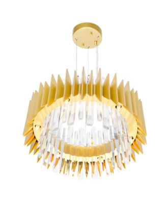 25" Metal Cityscape 12 Light Chandelier