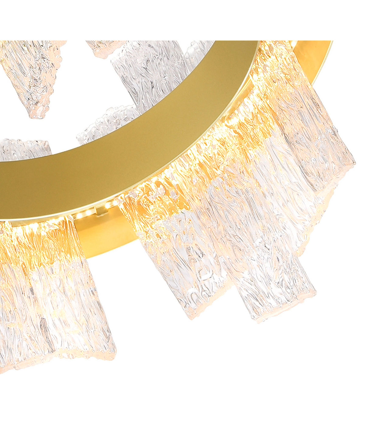 Cwi Lighting 14" Metal Guadiana Led Chandelier In Satin Gold