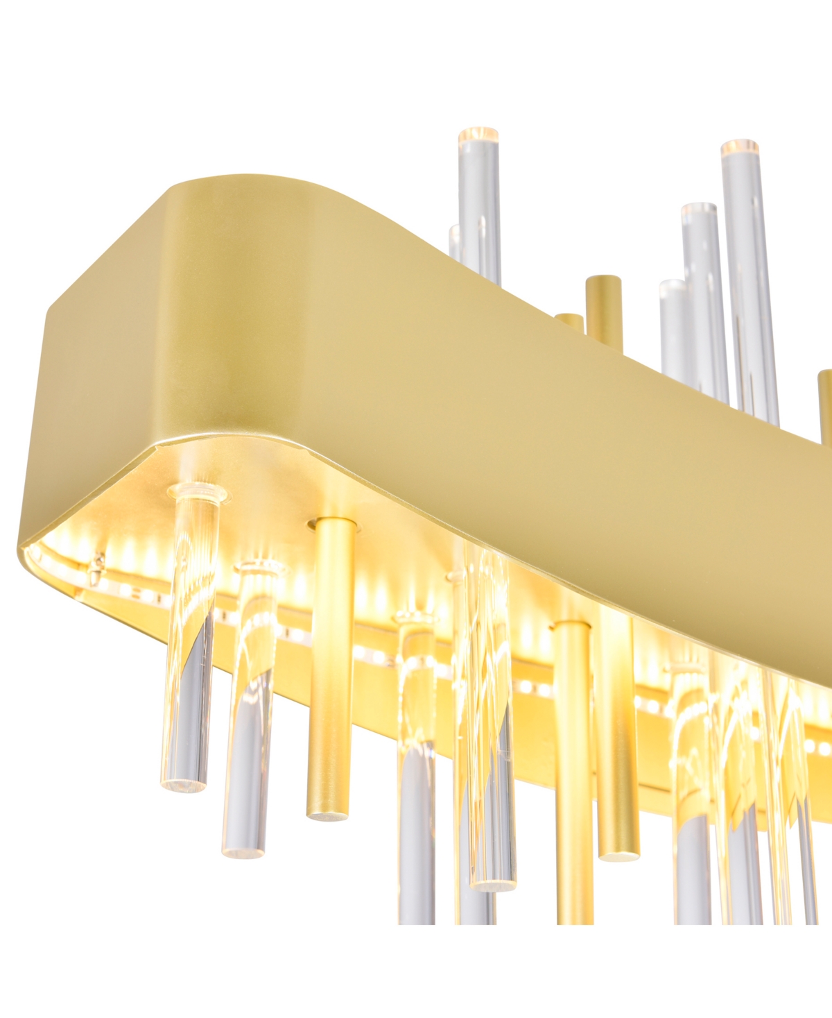 Shop Cwi Lighting 18" Metal Millipede Led Chandelier In Satin Gold