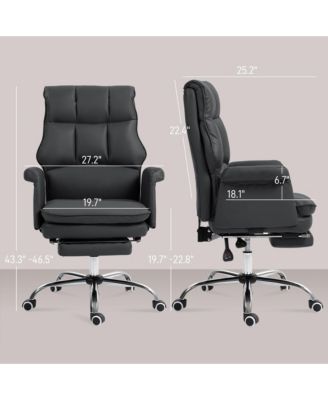 Executive Office Chair with Footrest, Ergonomic, Reclining,