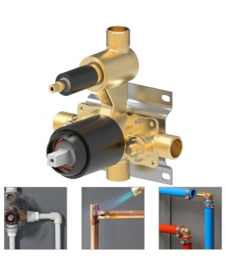 Male NPT Matte Black Shower System - Rain Shower Head and Handheld Faucet Set for Bathroom