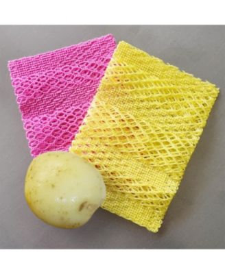 Kproduct4u K-CORNSSIL Potato & Vegetable Peeling PLA Scrubber, Yellow, 4 pcs