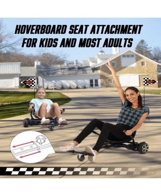 Hoverboard Seat Attachment, hoverboard go kart attachment with Adjustable Frame Length Compatible with 6.5'' 8'' 10'' Hoverboard, Best Hoverboard Go Kart for Kids and Adults