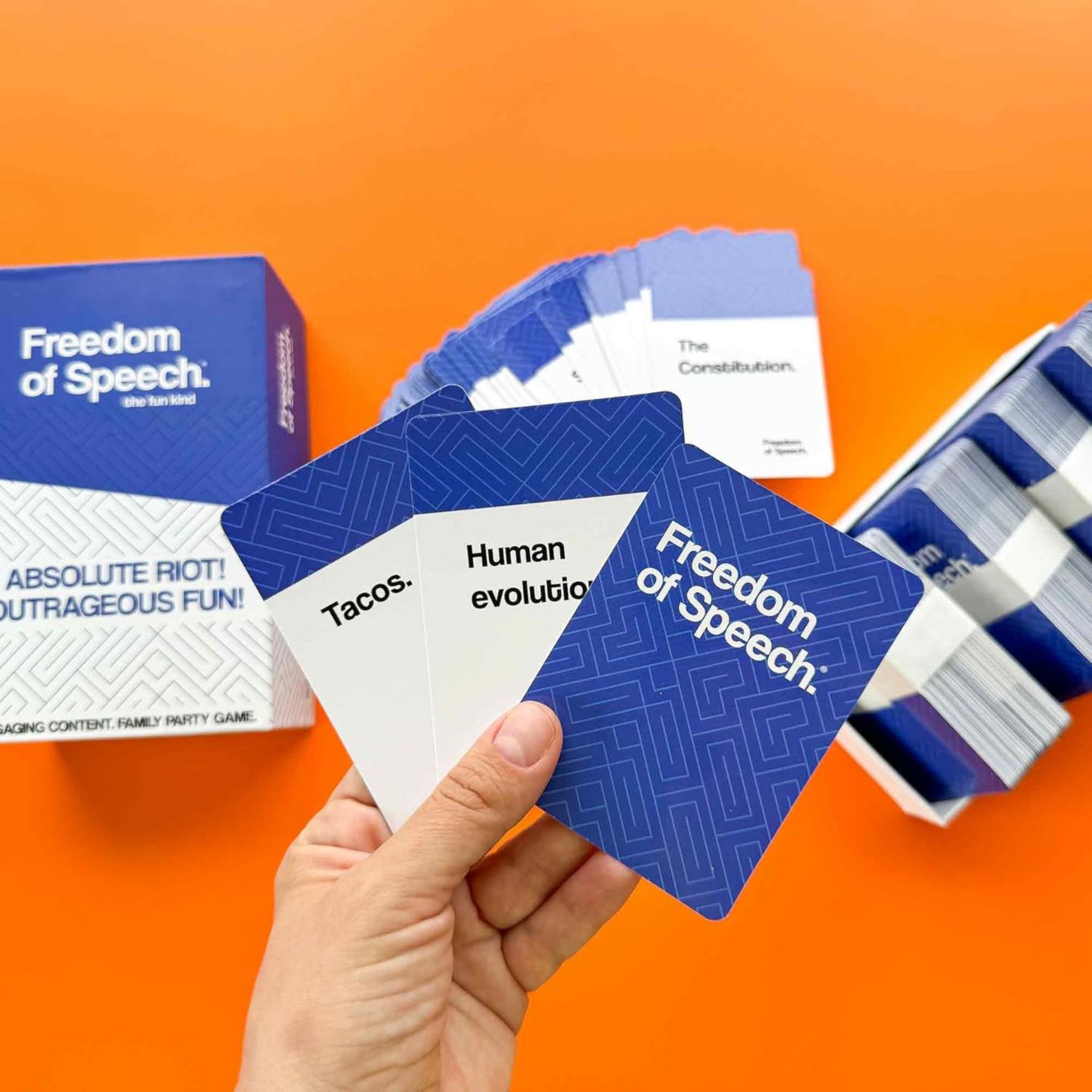 Детские карточные игры Quokka Freedom of Speech Word Guessing Party Card Game, 500-Piece, от 10 лет, цвет: Синий — фото 3